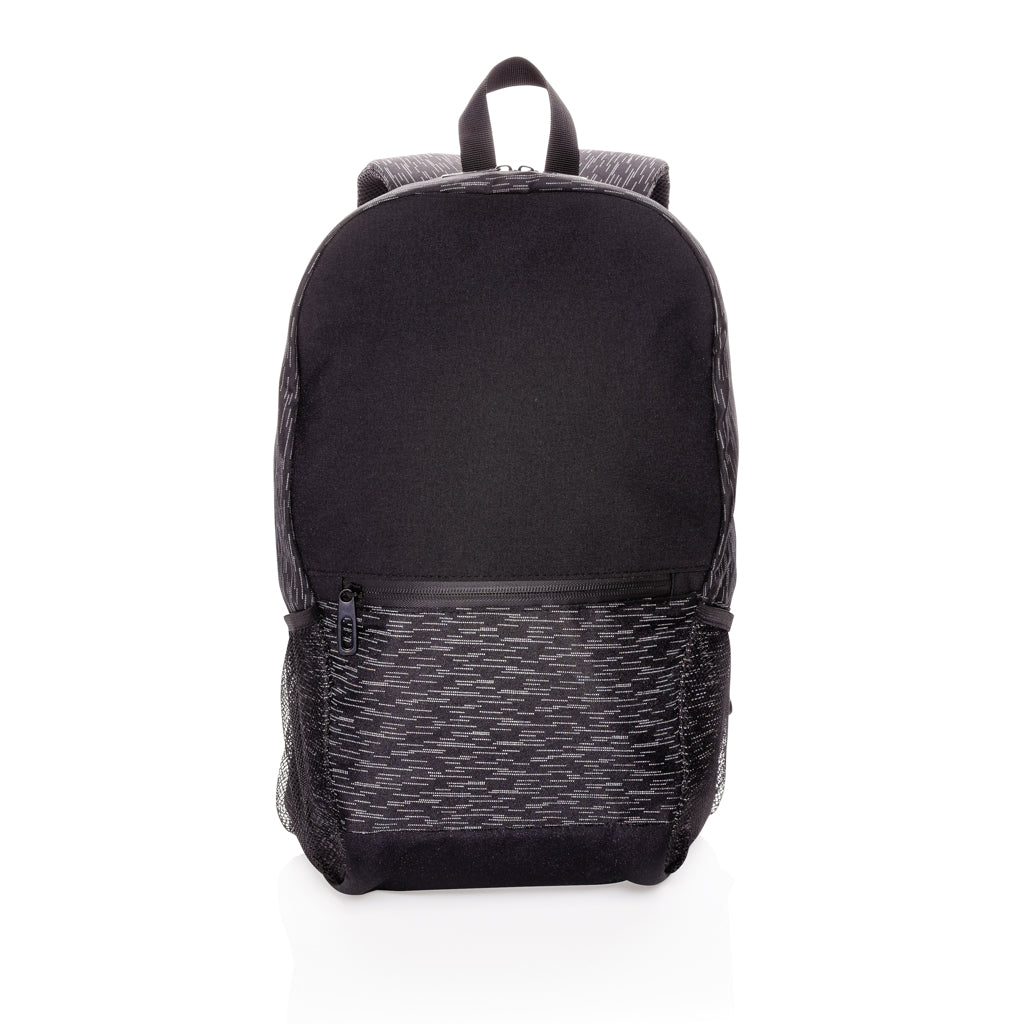 AWARE™ RPET Reflective laptop backpack - Black