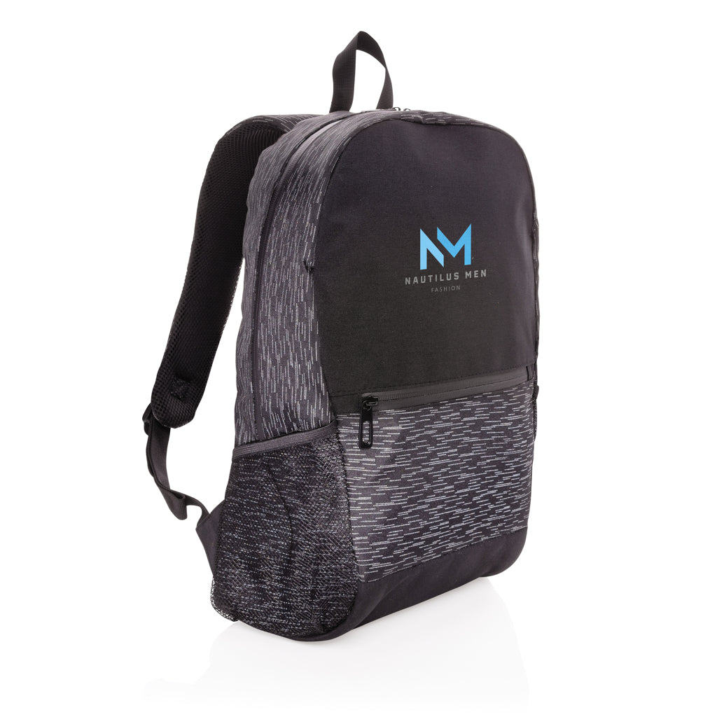 AWARE™ RPET Reflective laptop backpack - Black