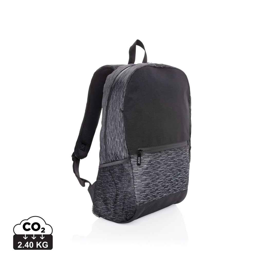 AWARE™ RPET Reflective laptop backpack - Black