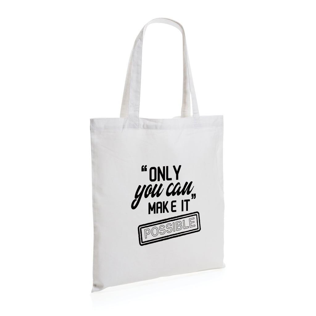 Impact AWARE™ Recycled cotton tote 145g - White