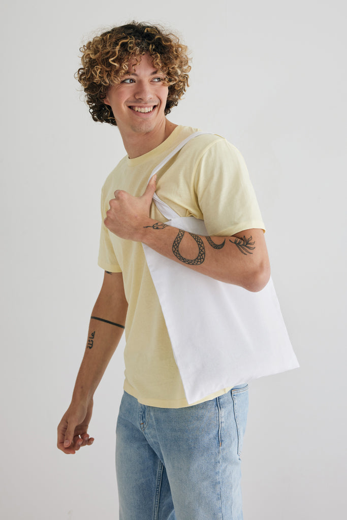 Impact AWARE™ Recycled cotton tote 145g - White