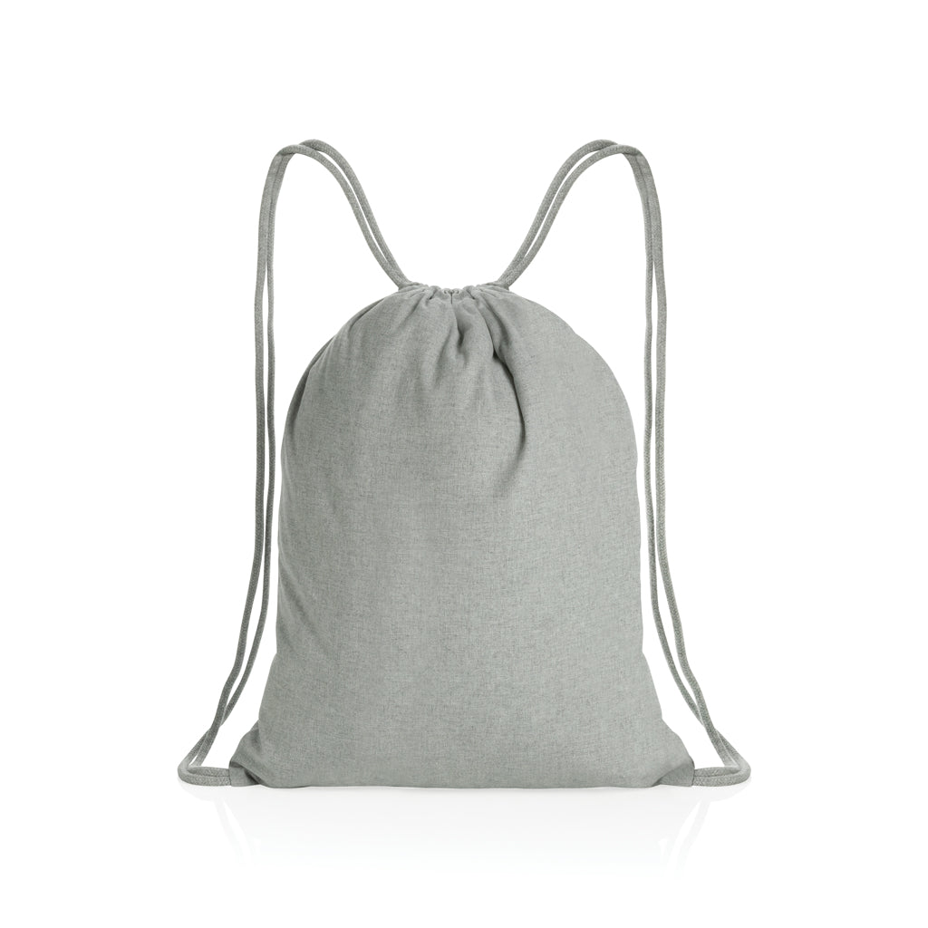 Impact AWARE™ recycled cotton drawstring backpack 145g - Grey