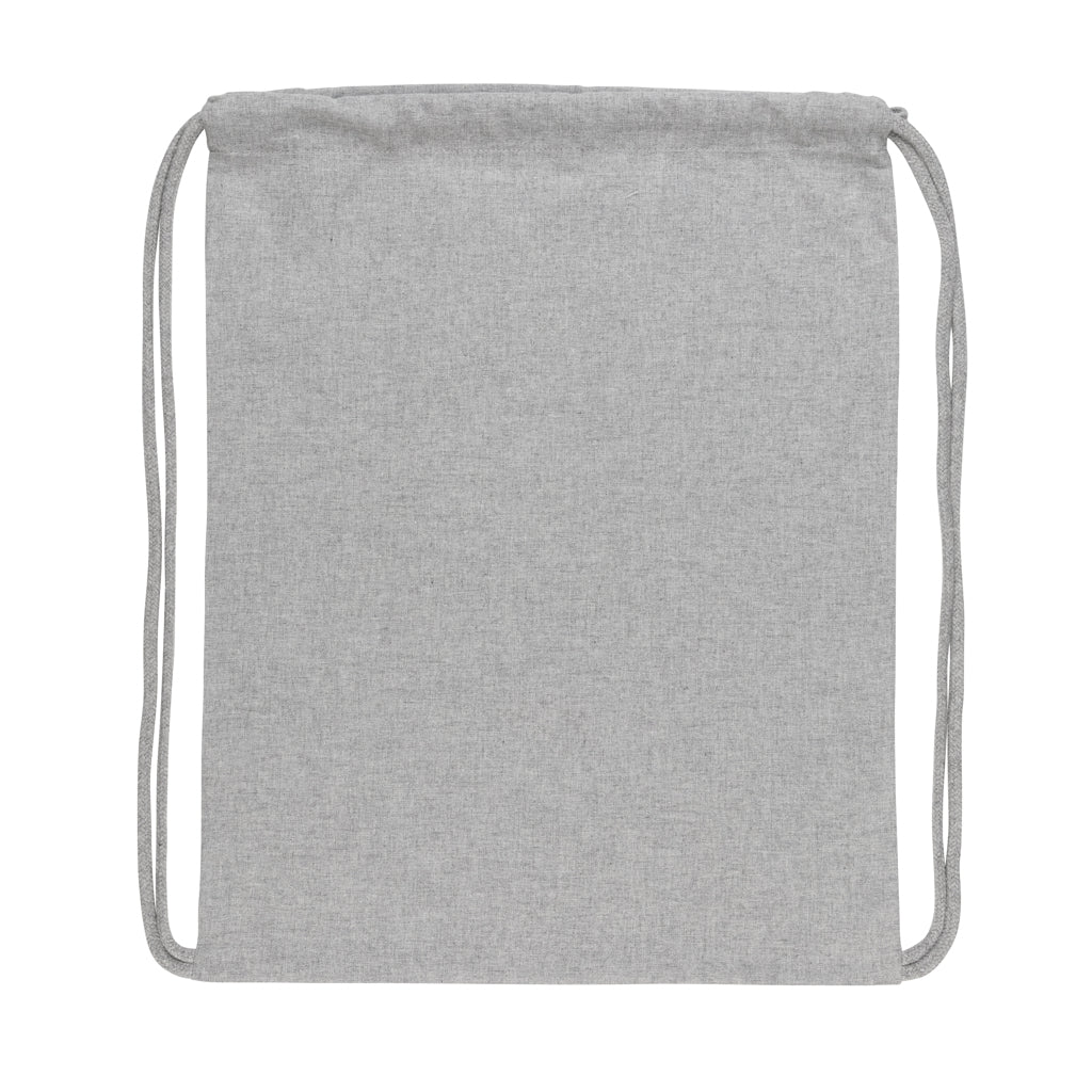 Impact AWARE™ recycled cotton drawstring backpack 145g - Grey