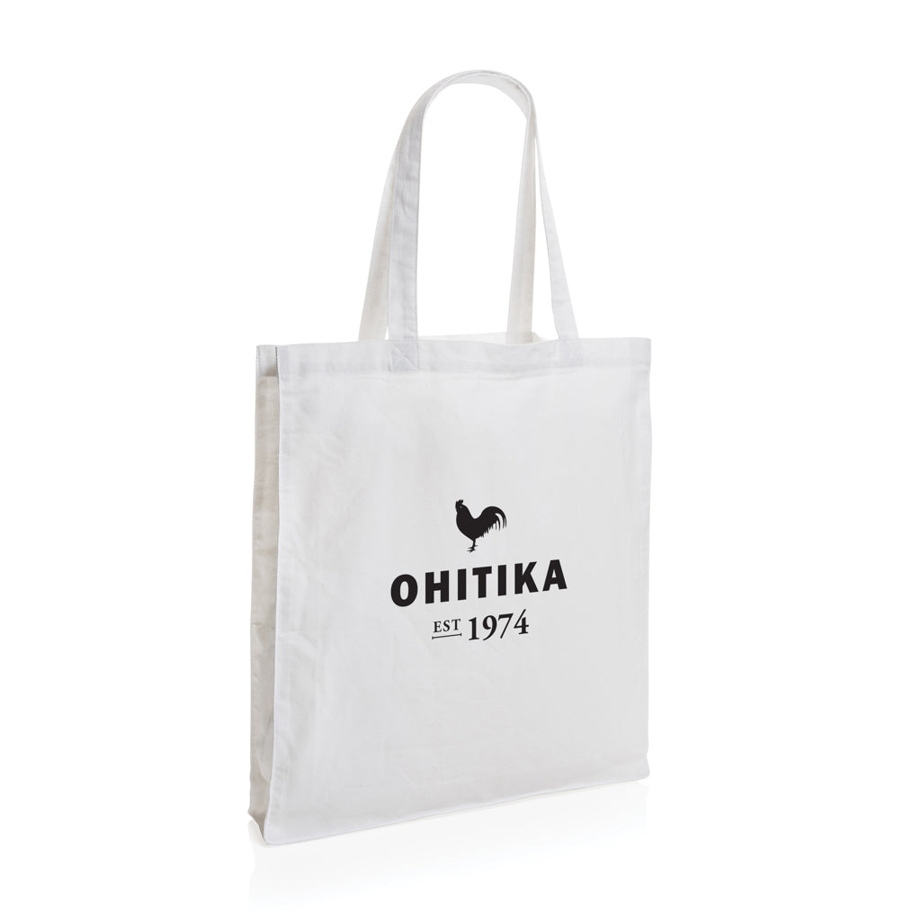 Impact AWARE™ Recycled cotton tote w/bottom 145g - White
