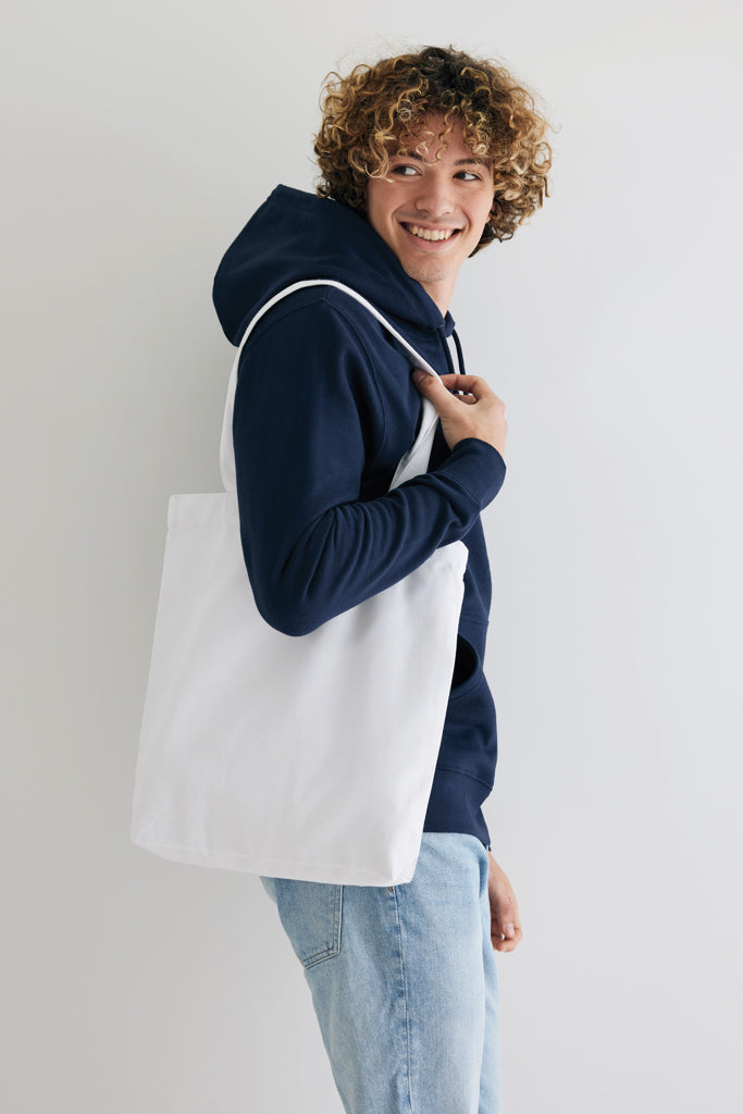 Impact AWARE™ Recycled cotton tote w/bottom 145g - White