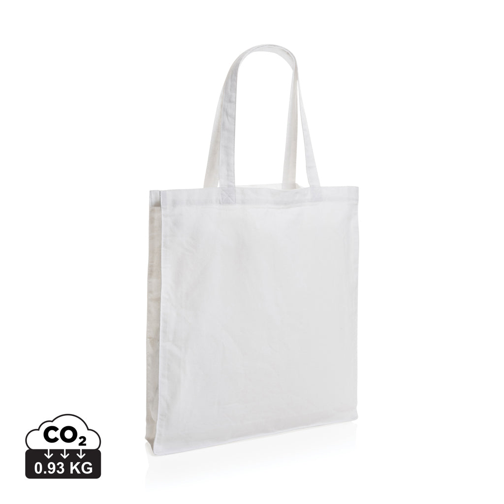Impact AWARE™ Recycled cotton tote w/bottom 145g - White