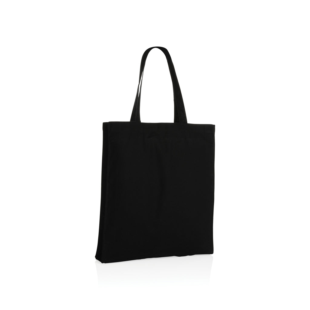 Impact AWARE™ Recycled cotton tote w/bottom 145g - Black