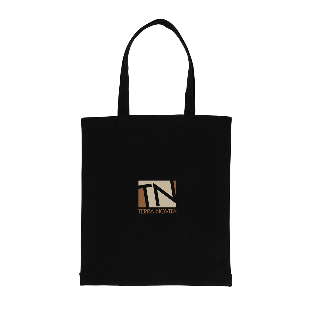 Impact AWARE™ Recycled cotton tote w/bottom 145g - Black