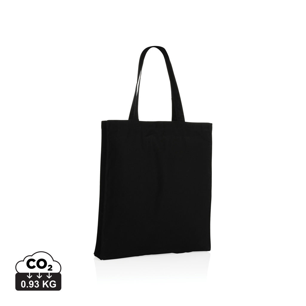 Impact AWARE™ Recycled cotton tote w/bottom 145g - Black