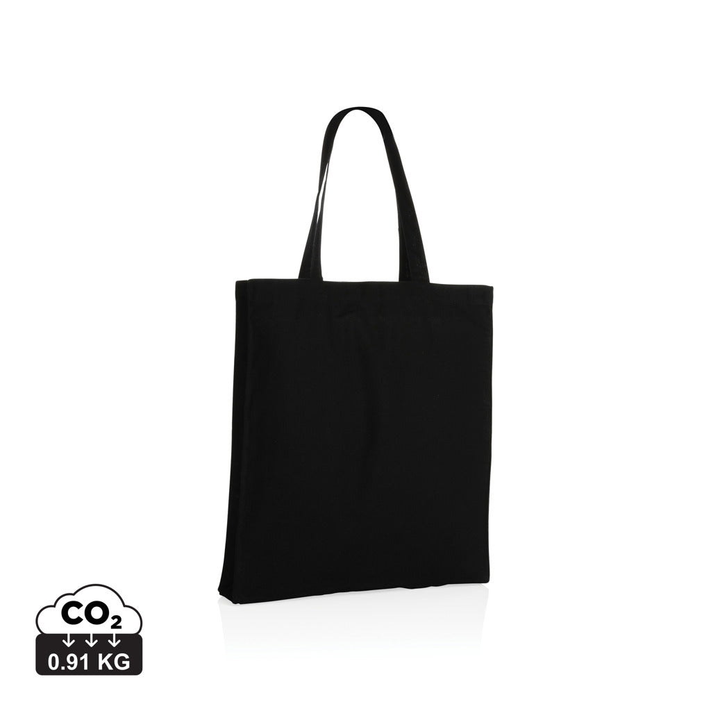 Impact AWARE™ Recycled cotton tote w/bottom 145g - Black