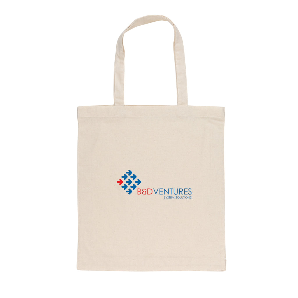 Impact AWARE™ Recycled cotton tote w/bottom 145g - Off White