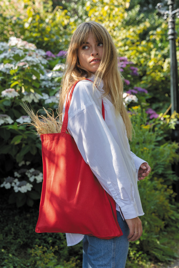Impact AWARE™ Recycled cotton tote w/bottom 145g - Red