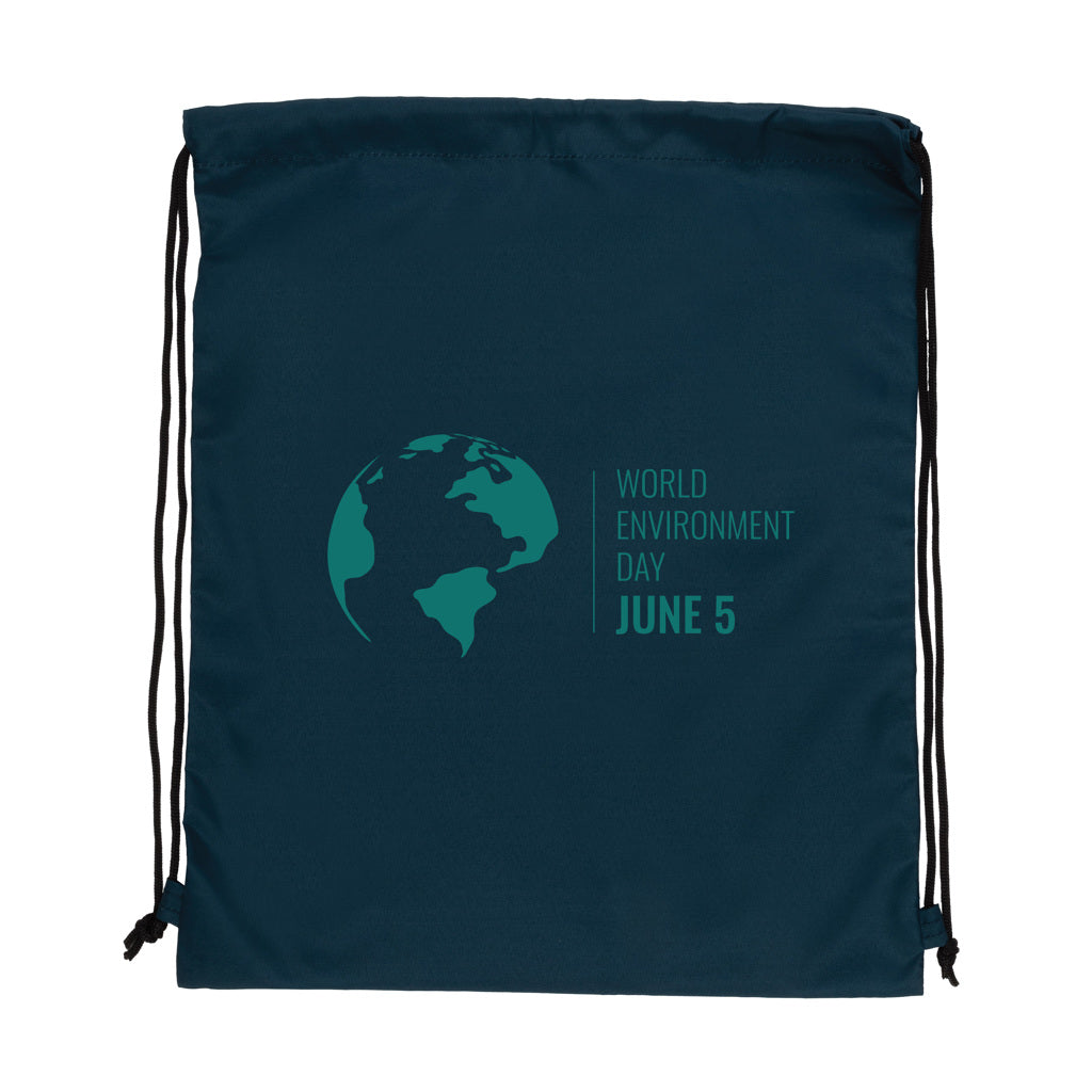 Impact AWARE™ RPET 190T drawstring bag - Navy