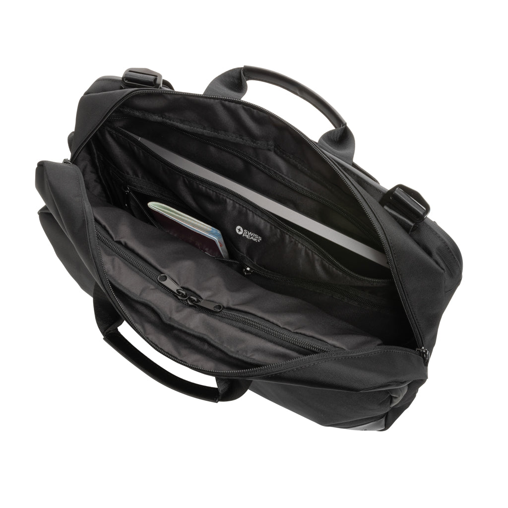 Swiss Peak Aware™ executive 2-in-1 laptop backpack - Black