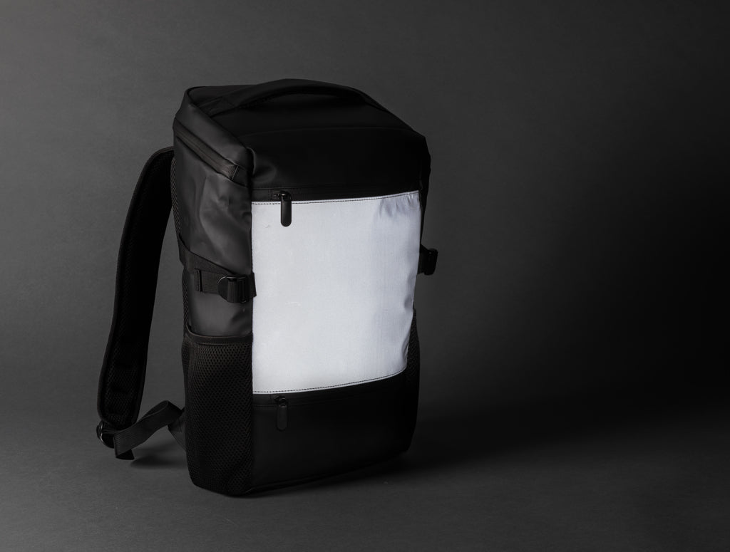 PU high visibility easy access 15.6' laptop backpack - Black