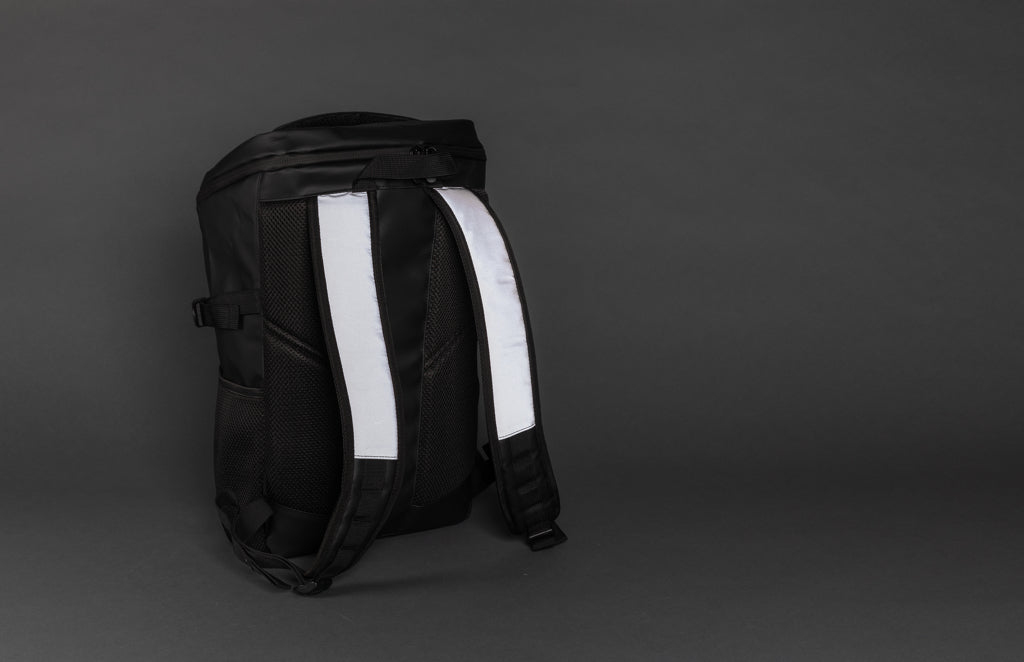 PU high visibility easy access 15.6' laptop backpack - Black