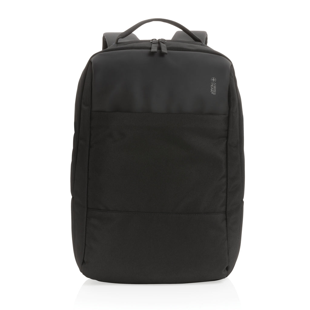 Swiss Peak AWARE™ RPET 15.6 inch day pack - Black