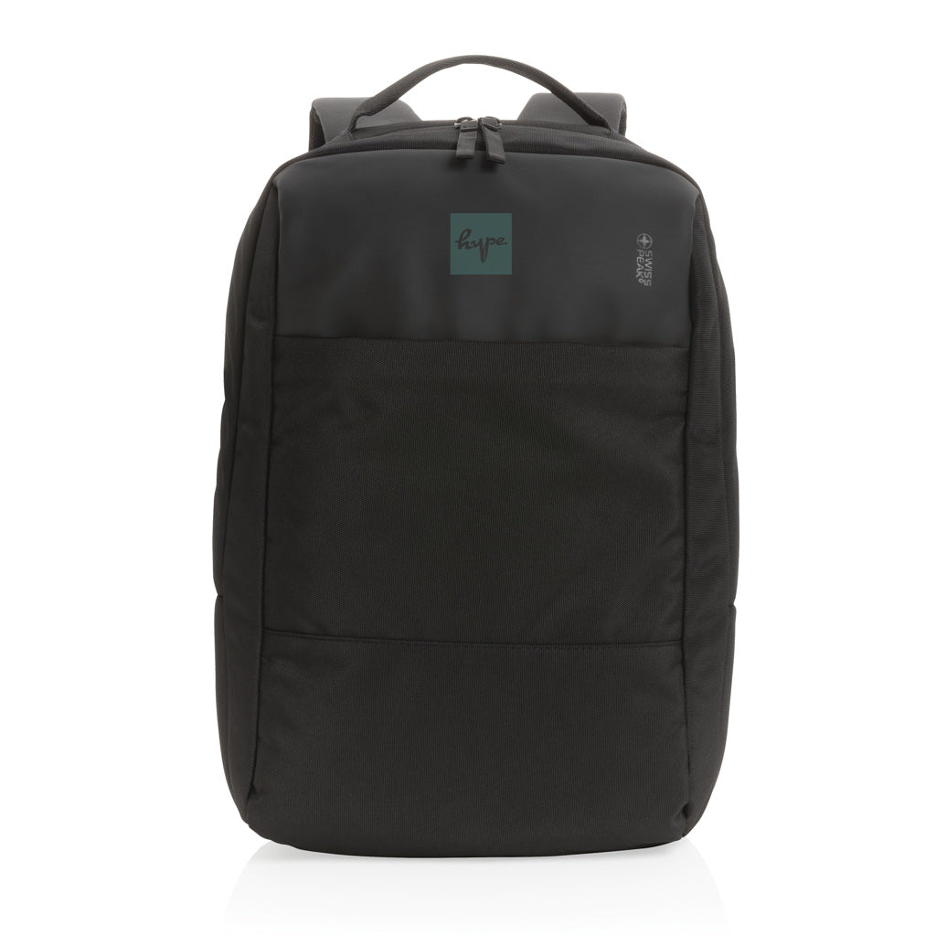 Swiss Peak AWARE™ RPET 15.6 inch day pack - Black