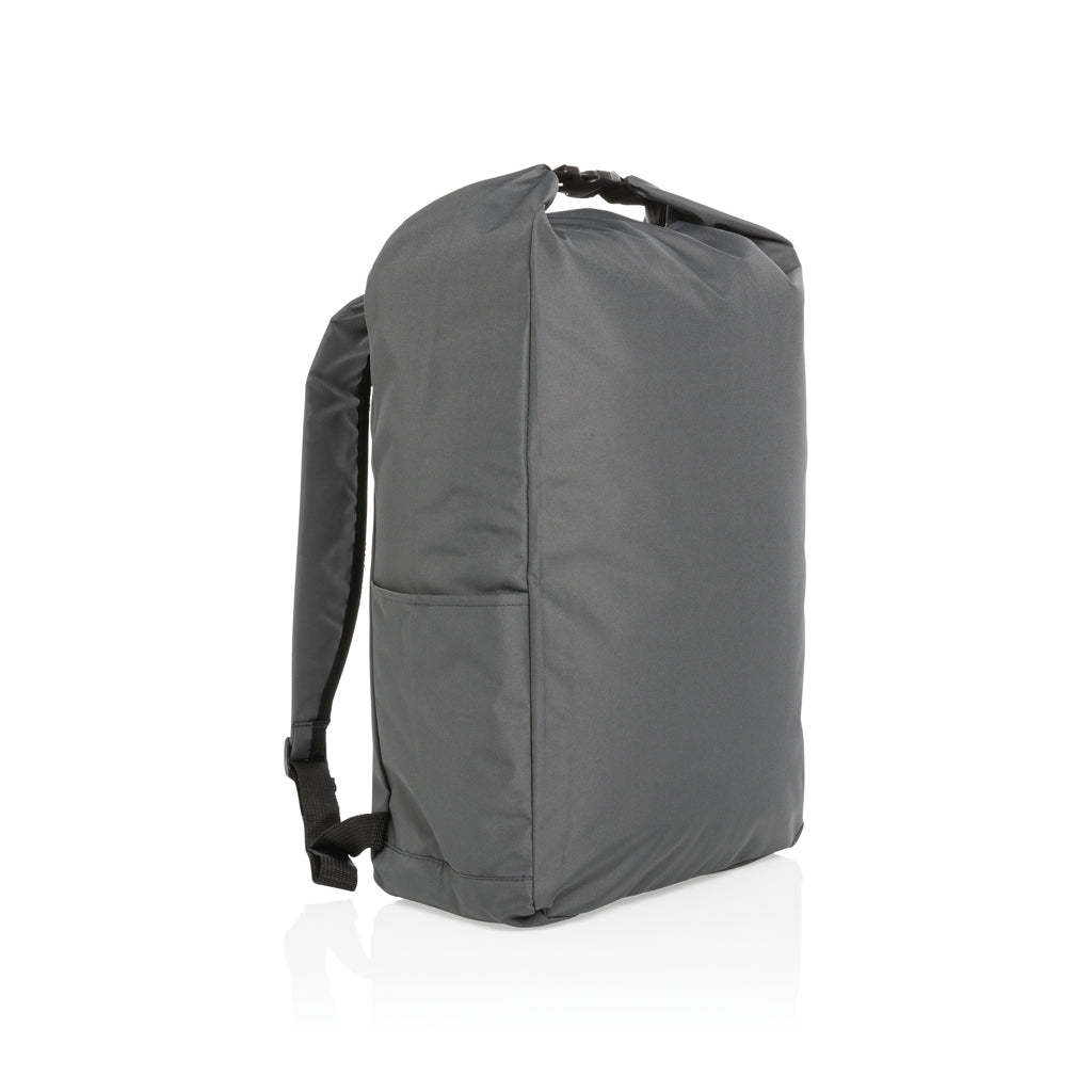 Impact AWARE™ RPET lightweight rolltop backpack - Anthracite
