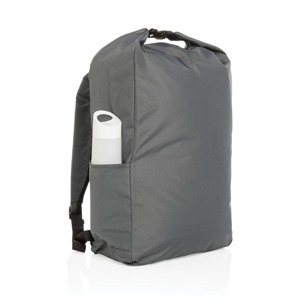 Impact AWARE™ RPET lightweight rolltop backpack - Anthracite