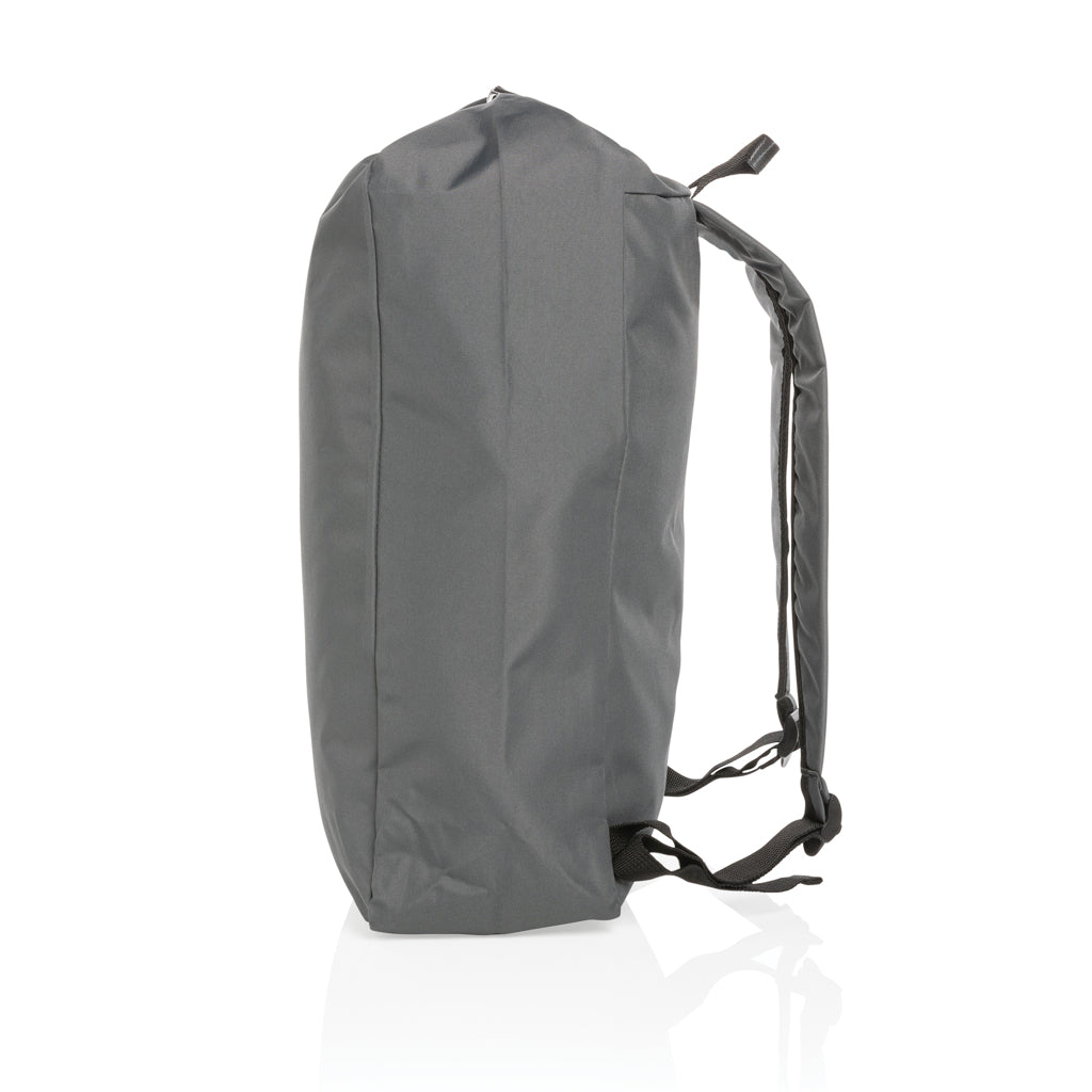 Impact AWARE™ RPET lightweight rolltop backpack - Anthracite