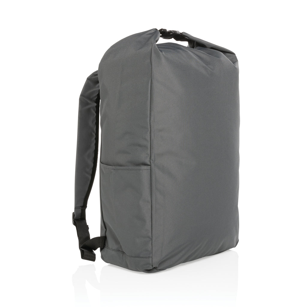 Impact AWARE™ RPET lightweight rolltop backpack - Anthracite
