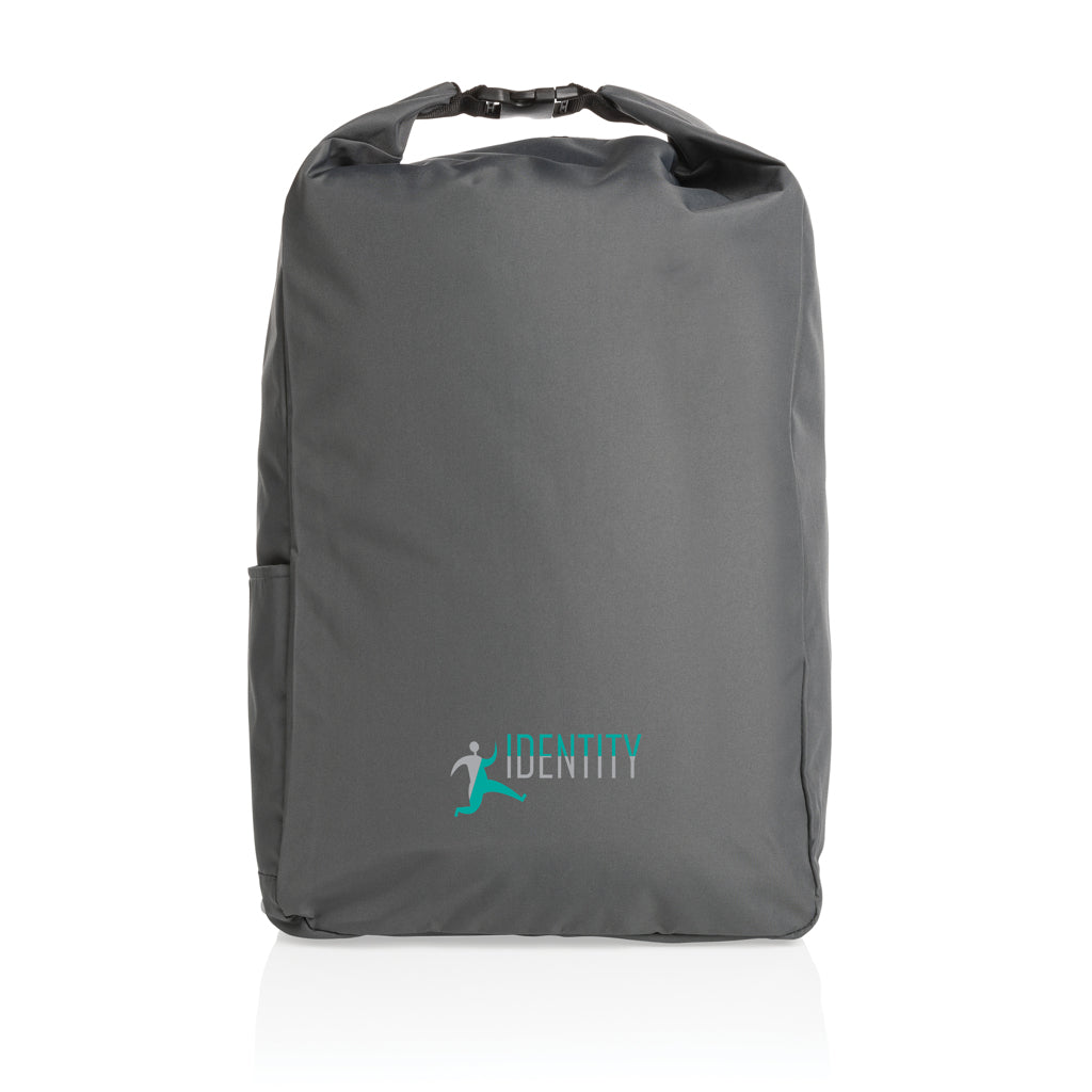 Impact AWARE™ RPET lightweight rolltop backpack - Anthracite