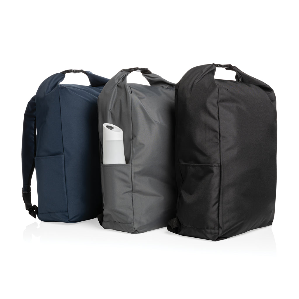 Impact AWARE™ RPET lightweight rolltop backpack - Anthracite