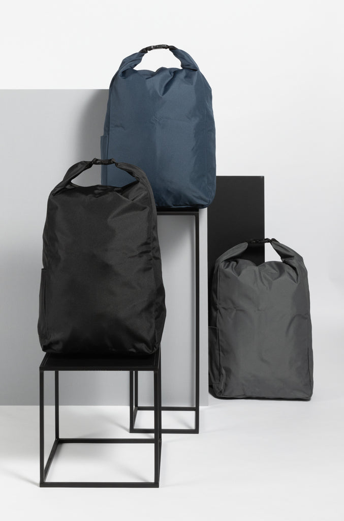 Impact AWARE™ RPET lightweight rolltop backpack - Navy