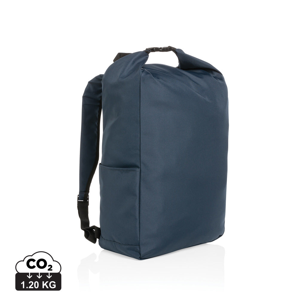 Impact AWARE™ RPET lightweight rolltop backpack - Navy