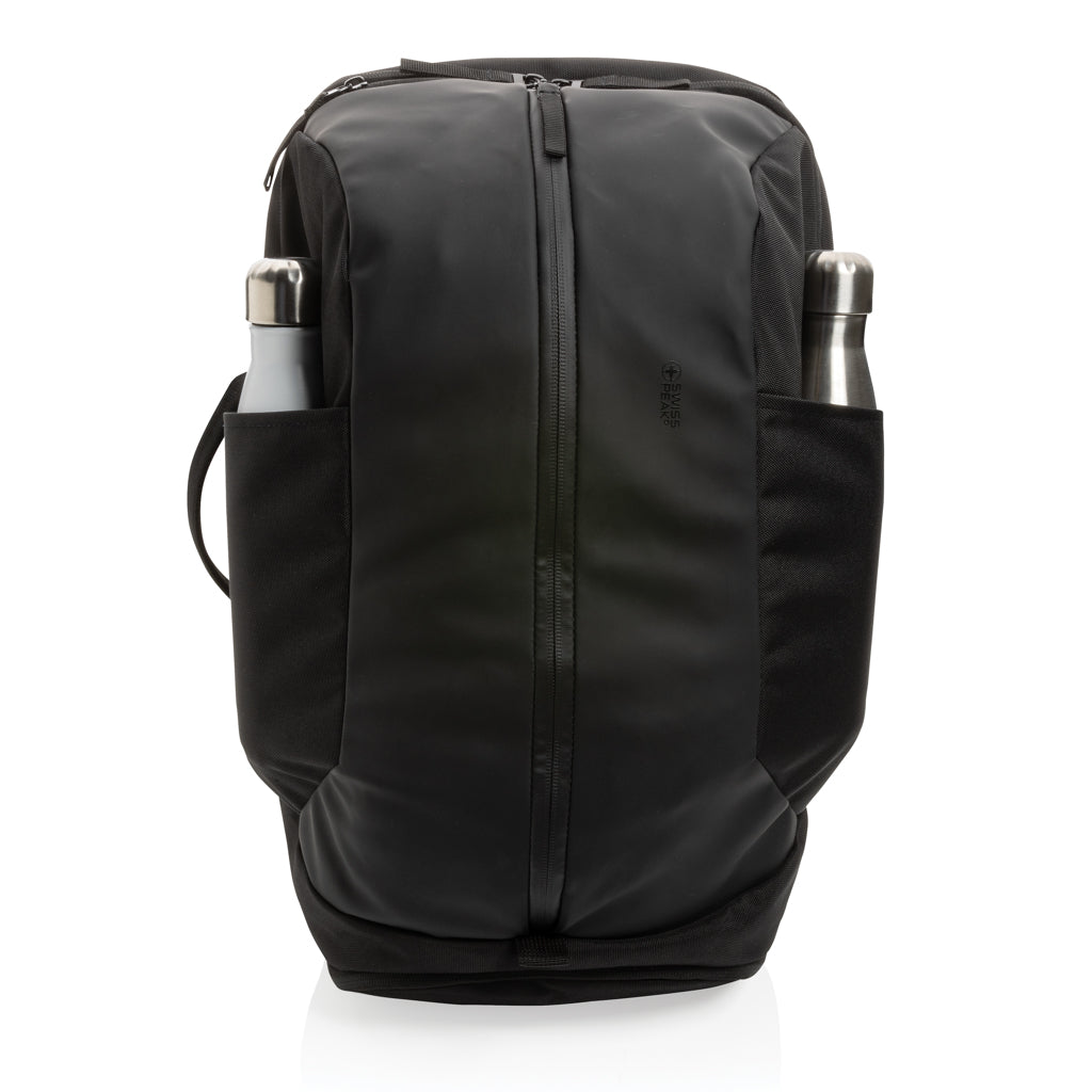 Swiss Peak AWARE™ RPET 15.6 inch work/gym backpack - Black