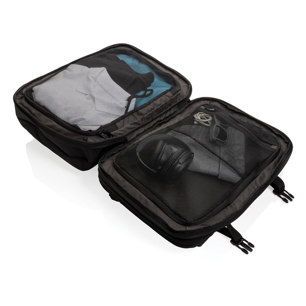 Swiss Peak AWARE™ RPET 15.6' expandable weekend backpack - Black