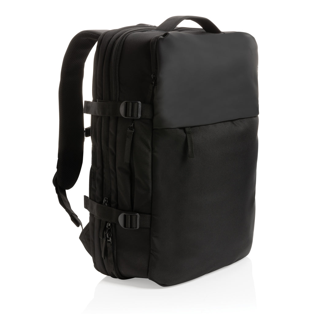 Swiss Peak AWARE™ RPET 15.6' expandable weekend backpack - Black