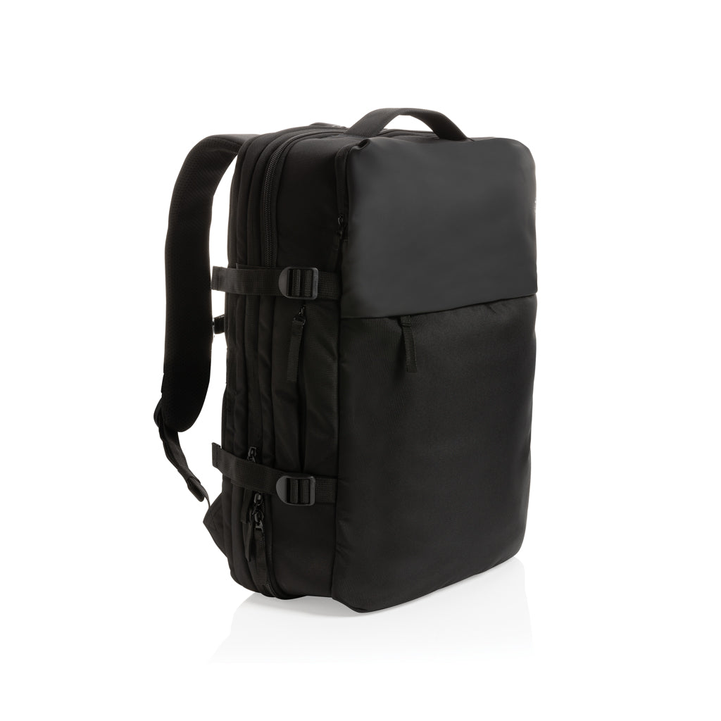 Swiss Peak AWARE™ RPET 15.6' expandable weekend backpack - Black
