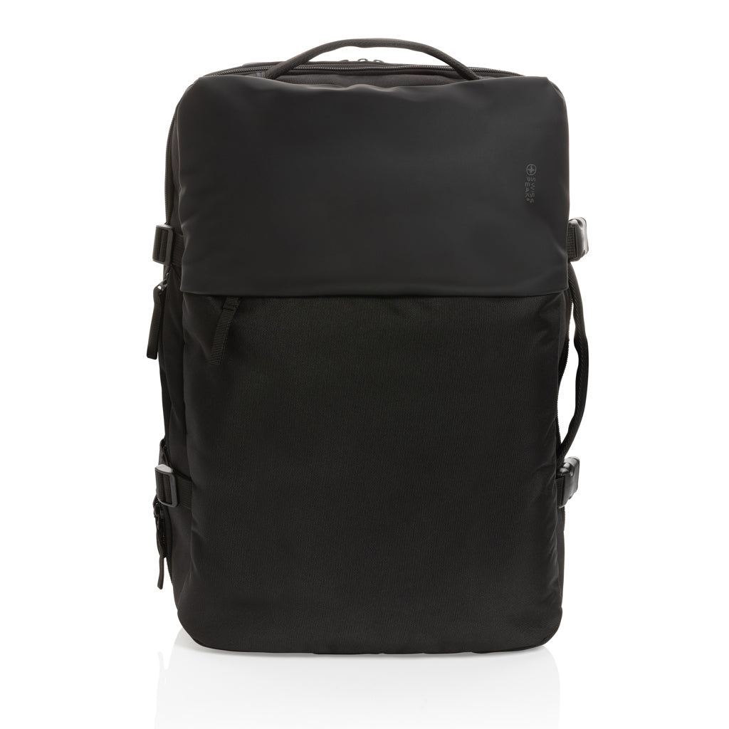 Swiss Peak AWARE™ RPET 15.6' expandable weekend backpack - Black