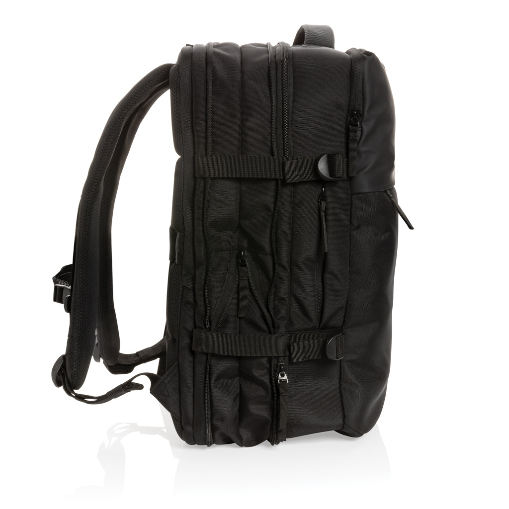Swiss Peak AWARE™ RPET 15.6' expandable weekend backpack - Black