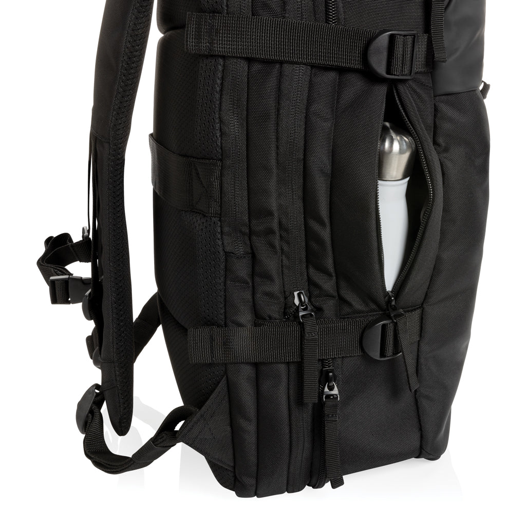 Swiss Peak AWARE™ RPET 15.6' expandable weekend backpack - Black