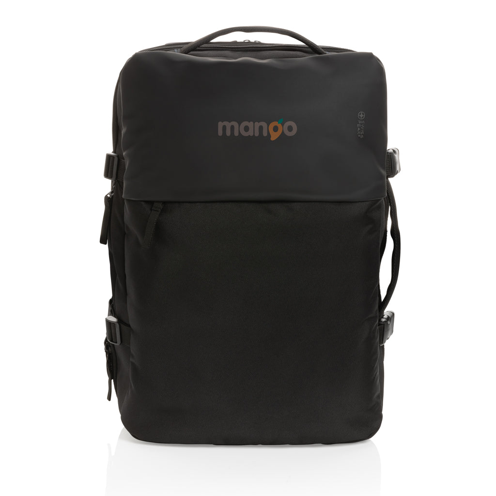 Swiss Peak AWARE™ RPET 15.6' expandable weekend backpack - Black