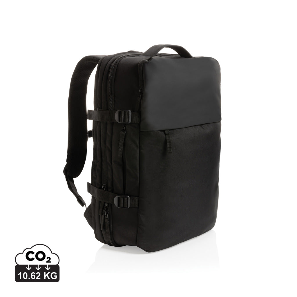 Swiss Peak AWARE™ RPET 15.6' expandable weekend backpack - Black