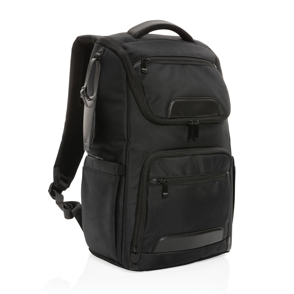 Swiss Peak AWARE™ RPET Voyager 15.6' laptop backpack - Black
