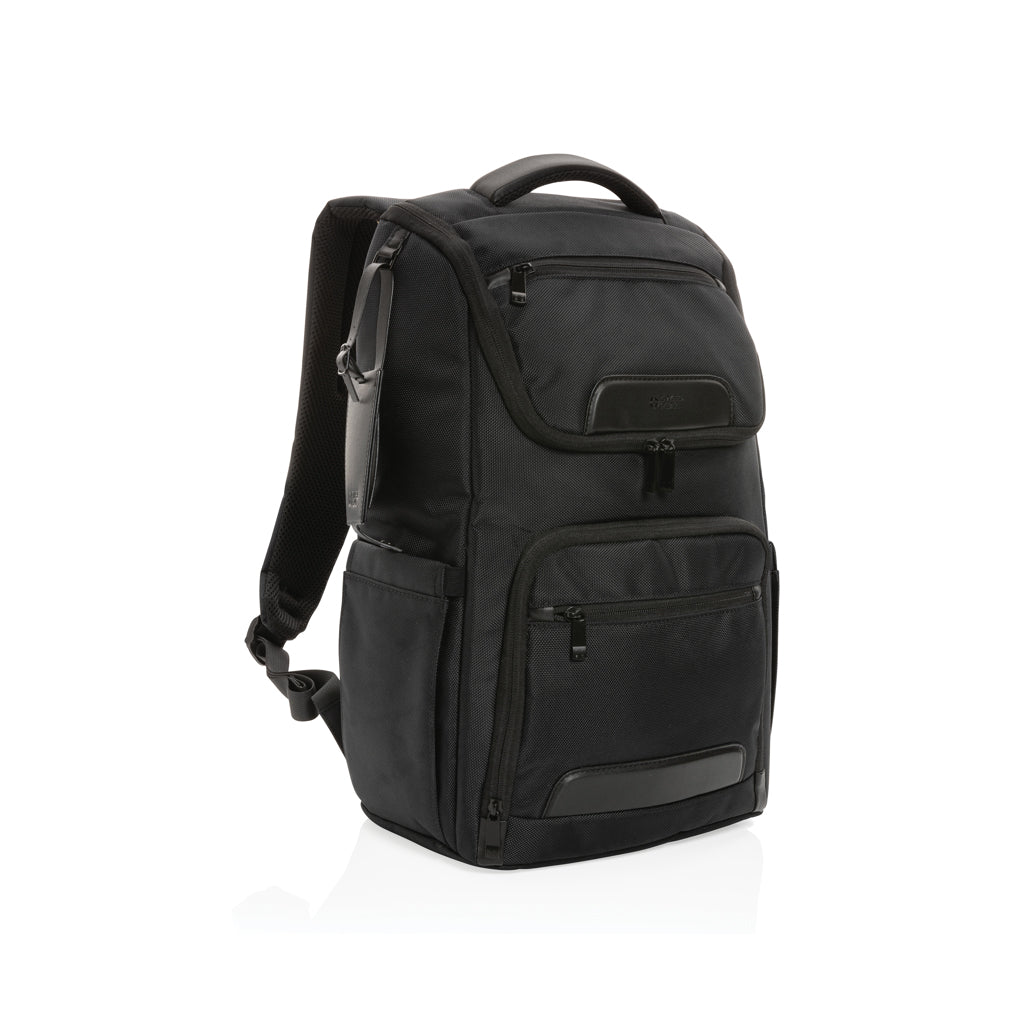 Swiss Peak AWARE™ RPET Voyager 15.6' laptop backpack - Black