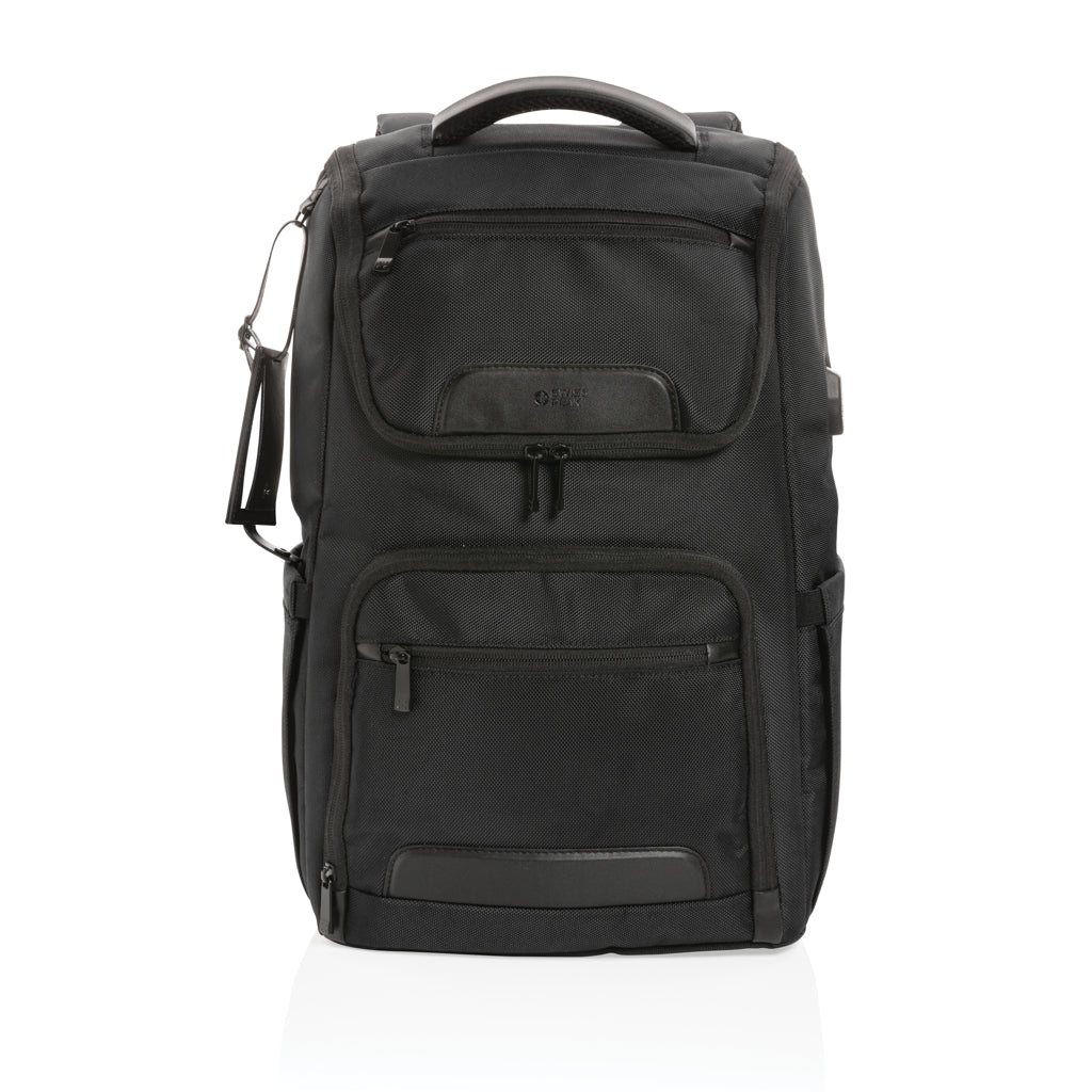 Swiss Peak AWARE™ RPET Voyager 15.6' laptop backpack - Black