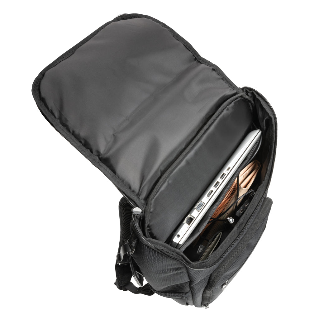 Swiss Peak AWARE™ RPET Voyager 15.6' laptop backpack - Black
