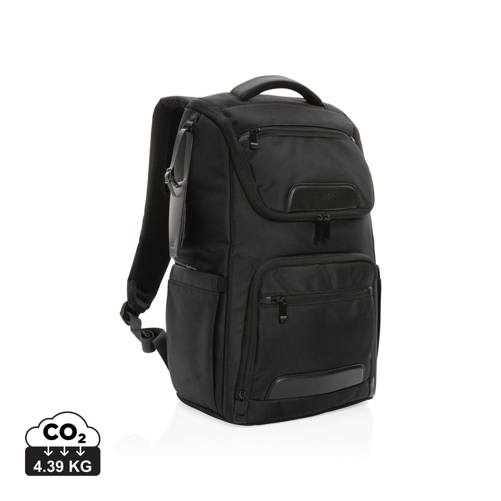 Swiss Peak AWARE™ RPET Voyager 15.6' laptop backpack - Black