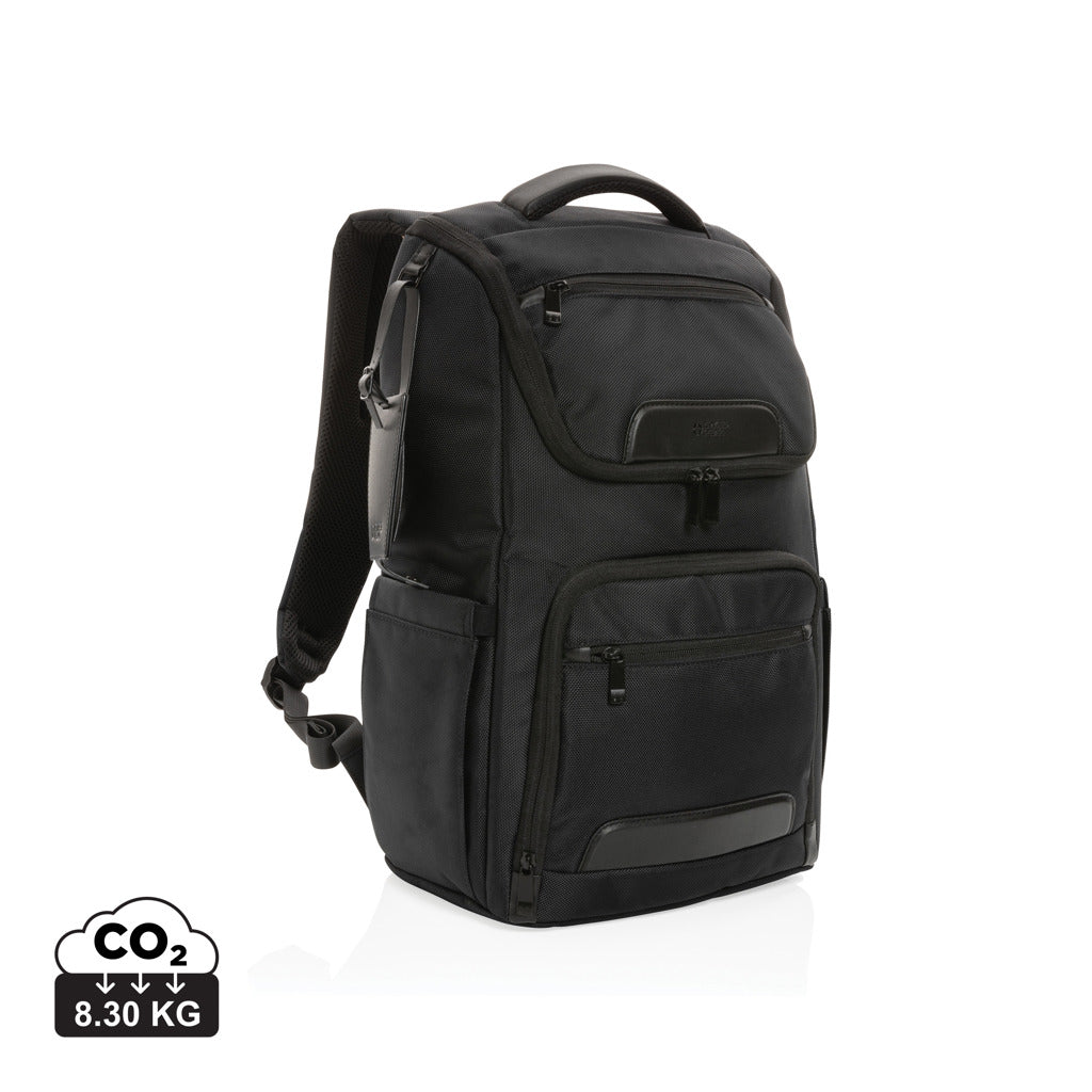 Swiss Peak AWARE™ RPET Voyager 15.6' laptop backpack - Black