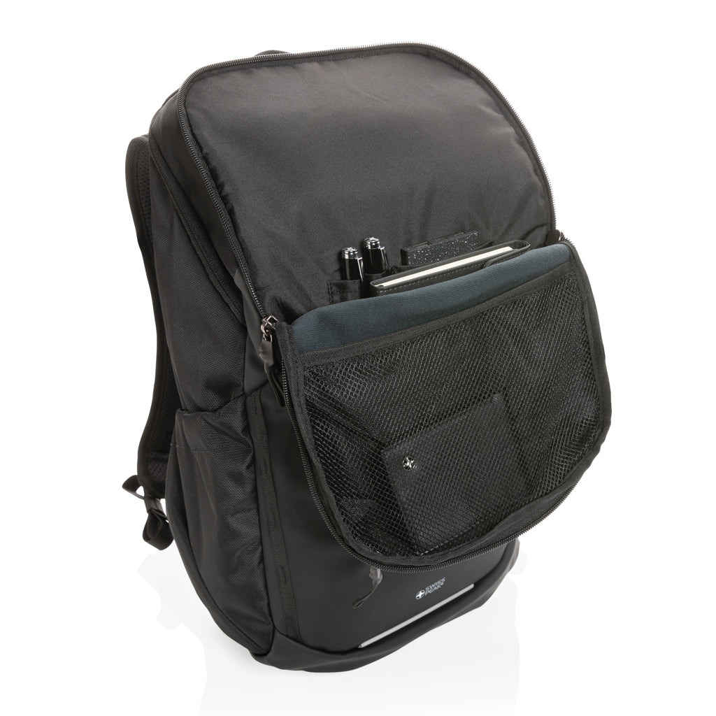 Swiss Peak AWARE™ RPET 15.6 inch business backpack - Black