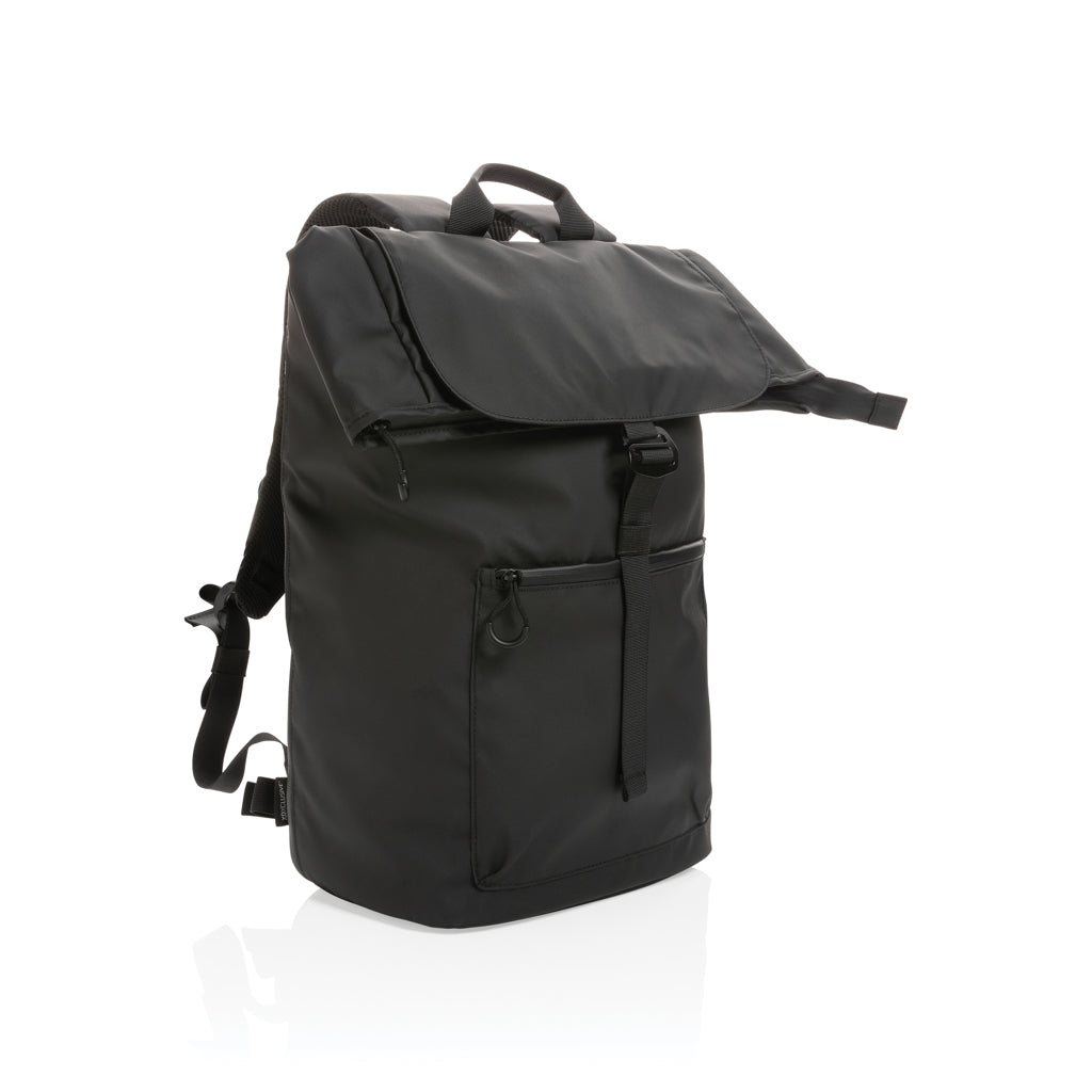 Impact AWARE™ RPET water resistant 15.6' laptop backpack - Black