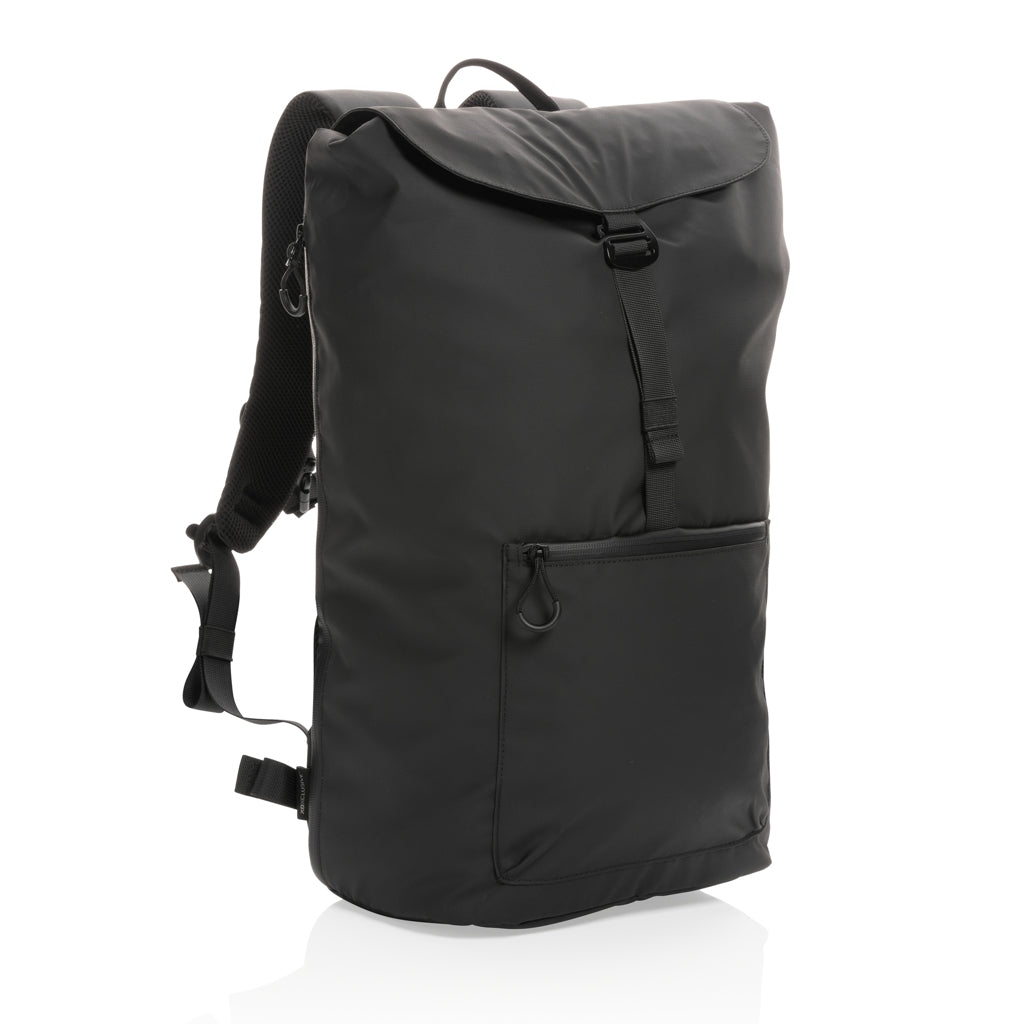 Impact AWARE™ RPET water resistant 15.6' laptop backpack - Black