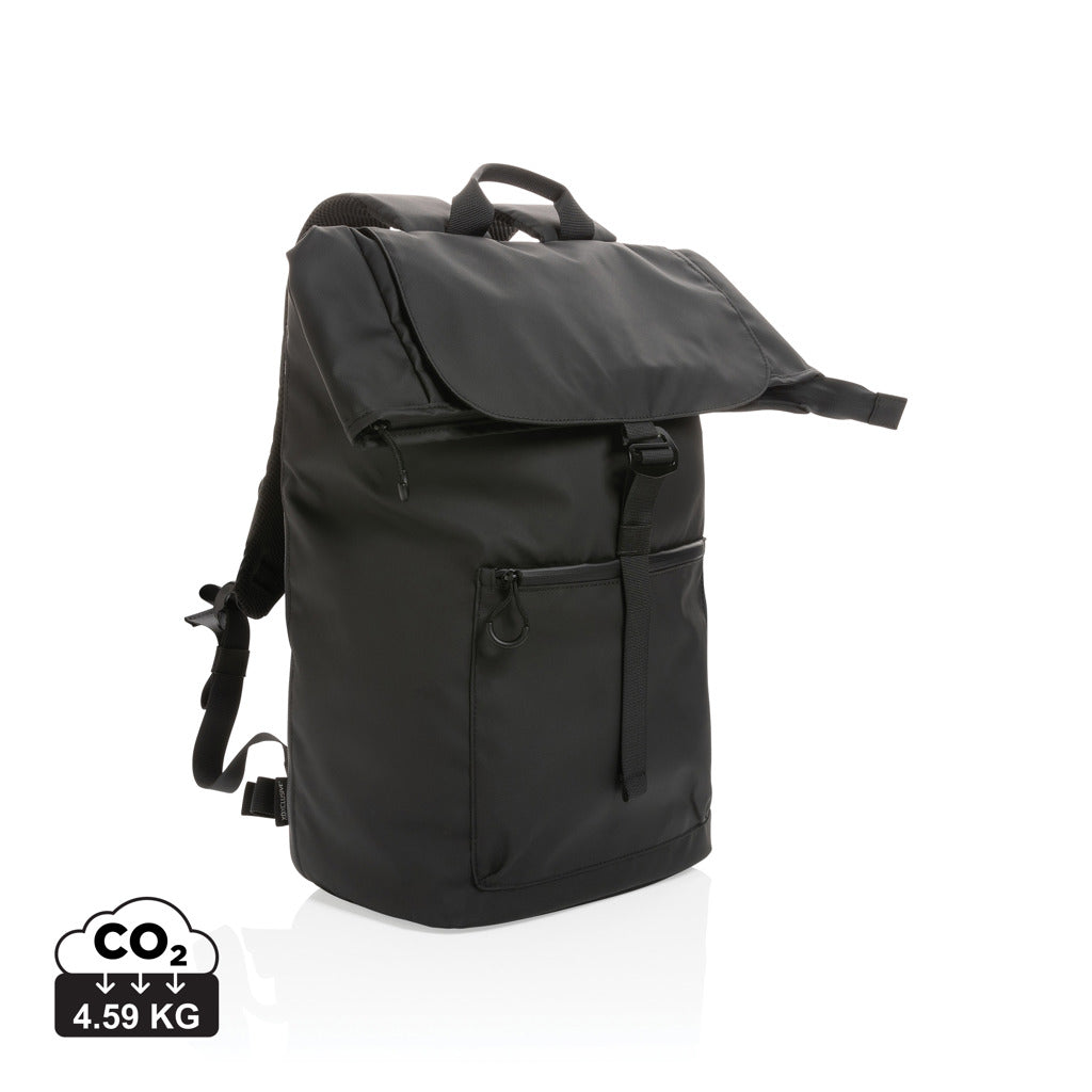 Impact AWARE™ RPET water resistant 15.6' laptop backpack - Black