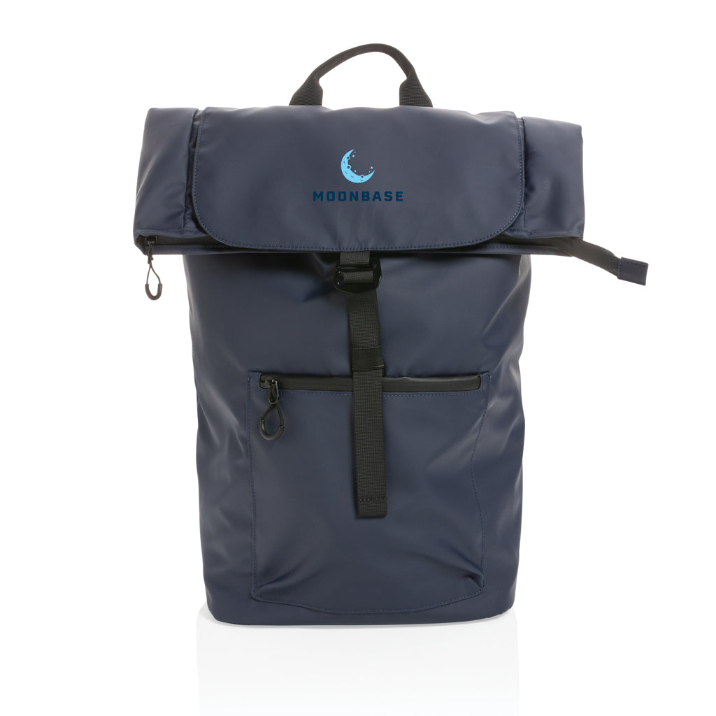Impact AWARE™ RPET water resistant 15.6' laptop backpack - Navy